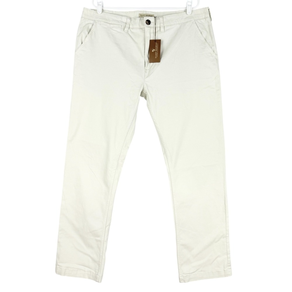 Elliot Mulryan Men's Straight Leg Stretch Classic Beige Chino Pants Sz 38x32 NWT